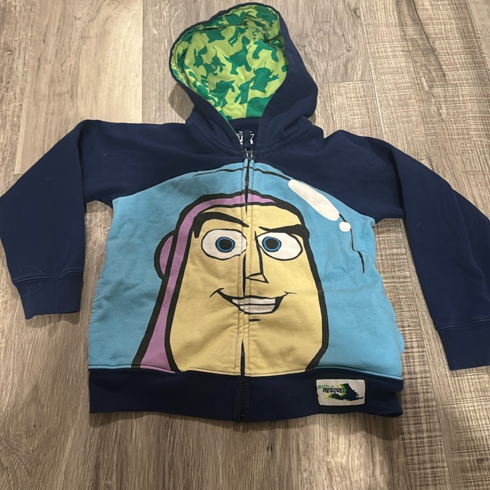 Disney Pixar Toystory 4 Buzz Lightyear Zip-up Hoodie kids size 5
